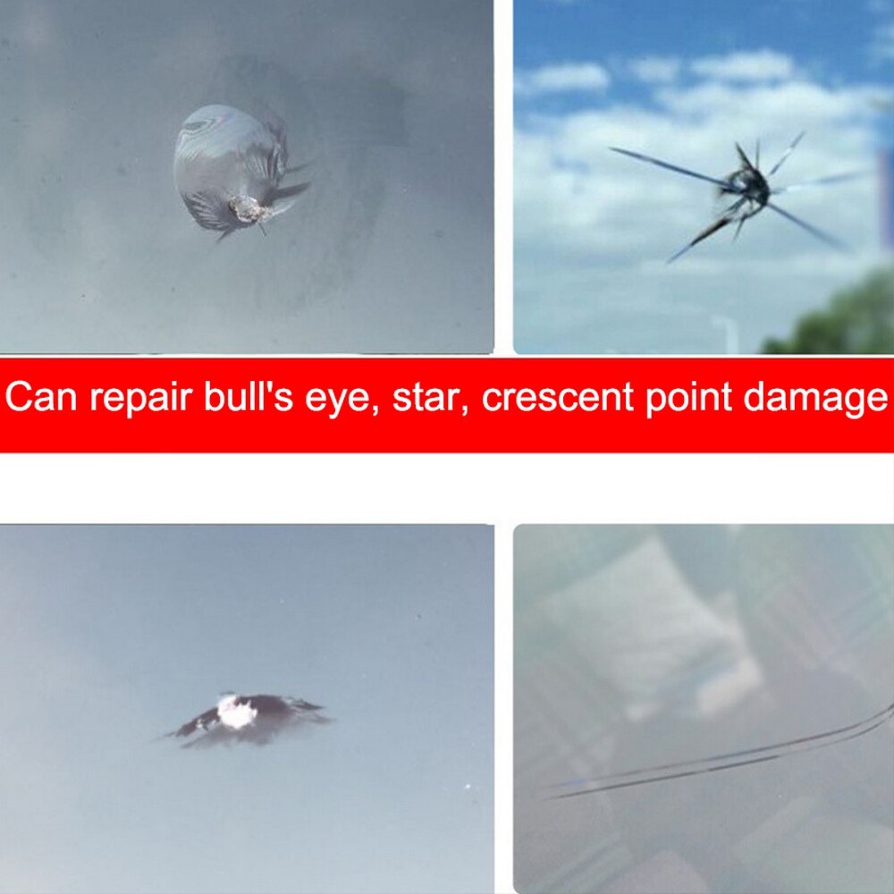 Glass repair fluid set Automotive Glass Nano Repair Fluid Broken Glass Nano Repair Tool Set Black Magic Windshield