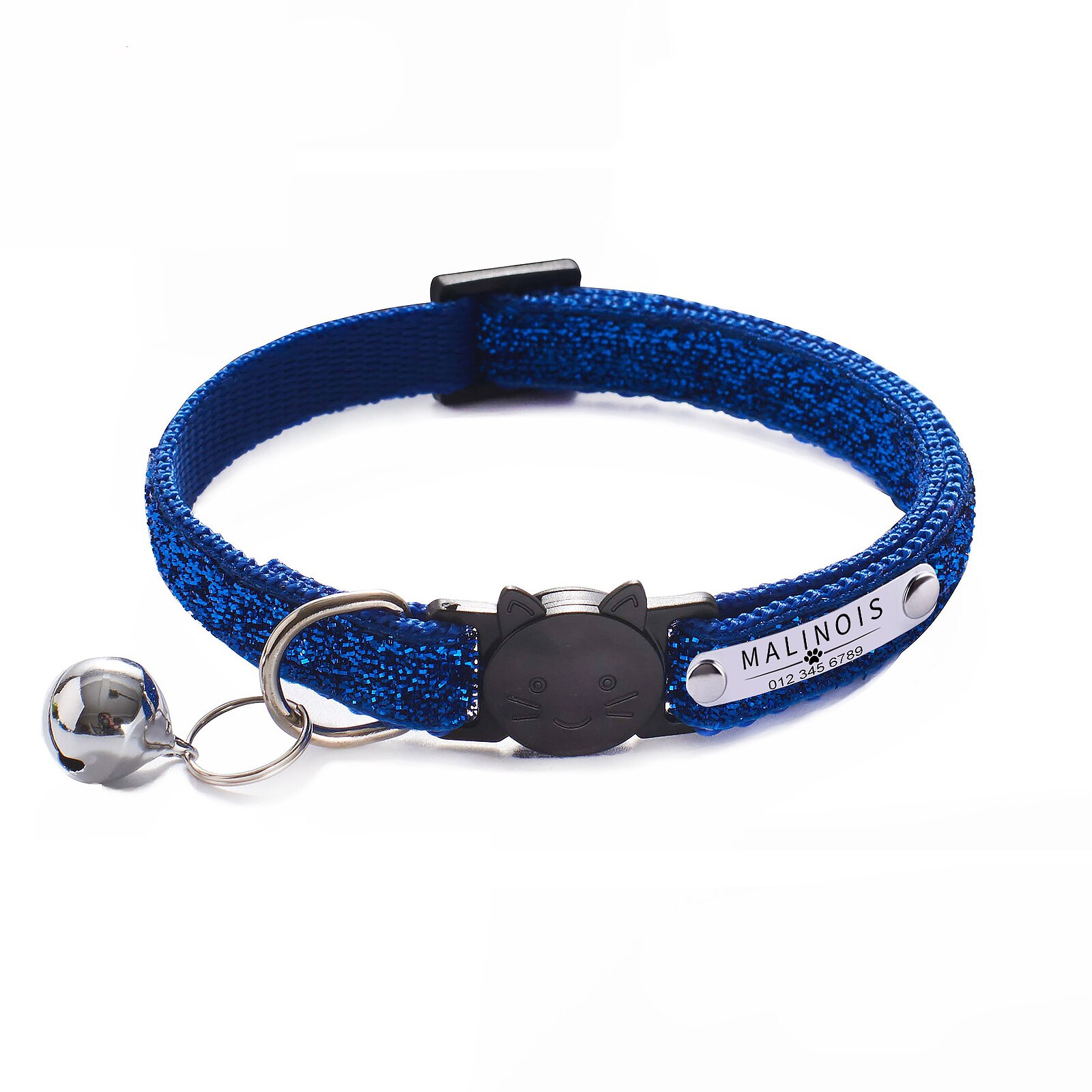 Collar brillante para gato, correa ajustable para el cuello, accesorios para mascotas, letras personalizadas perros mascotas collar perro arnes perro arnes perro pequeño mascotas perros accesorios collar para perro sum: 7