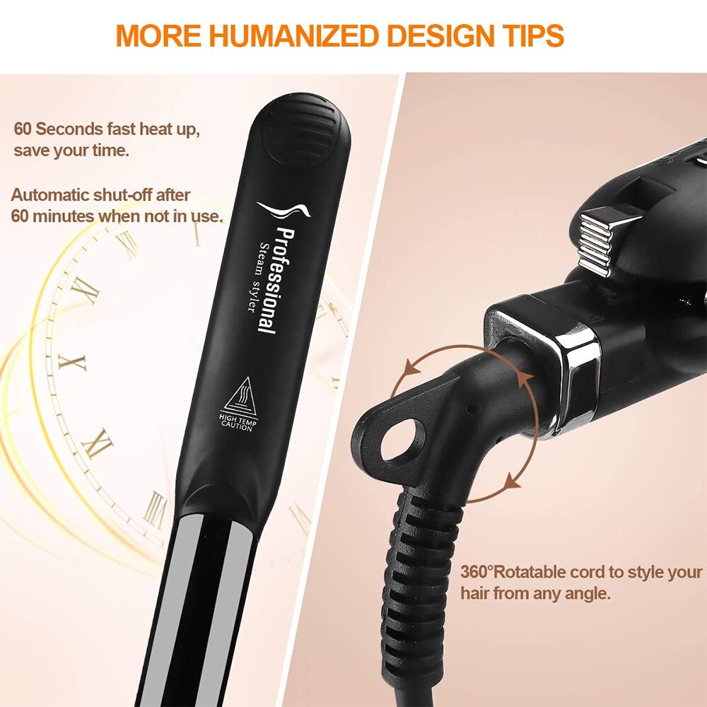 Stoom Stijltang Keramische Vapor Hair Curler Salon Haar Stijltang Haar Stijltang Curler Styler Hair Styling Tool