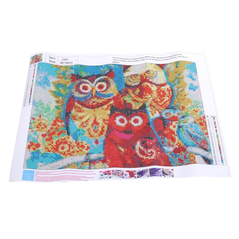 Cross Stitch Embroidery Kits Owl Animal Cotton Thread Painting DIY Needlework 5d Cross Stitch colorful Painted Collection