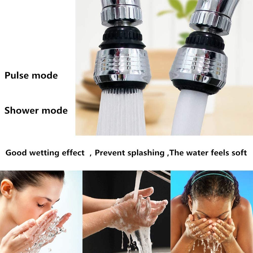Grifo de ahorro de agua para cocina, difusor de aireador giratorio de ahorro de 360 grados, adaptador de filtro de boquilla de grifo para cocina y baño, 1 unidad