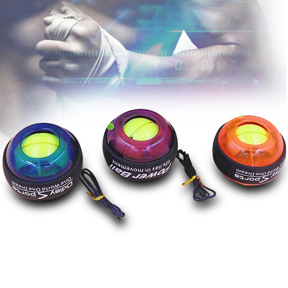 Led Wrist Ball Trainer Relax Gyroscope Ball Gyro Arm Exercise Machine Gym Fitness Equipment Strengthener Muscle Power Ball