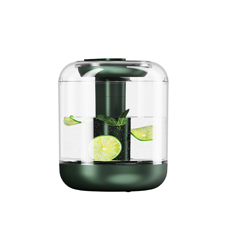 Desktop usb draadloze luchtbevochtiger 1l bloemen en fruit luchtbevochtiger usb mini mistmaker met nachtlampje