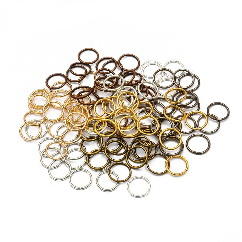 Ensemble de 200 anneaux de cheveux tressés, 0.8x8mm, petite ouverture, perle, Dreadlock, Clip, tresse pour tresses africaines, accessoires décoratifs