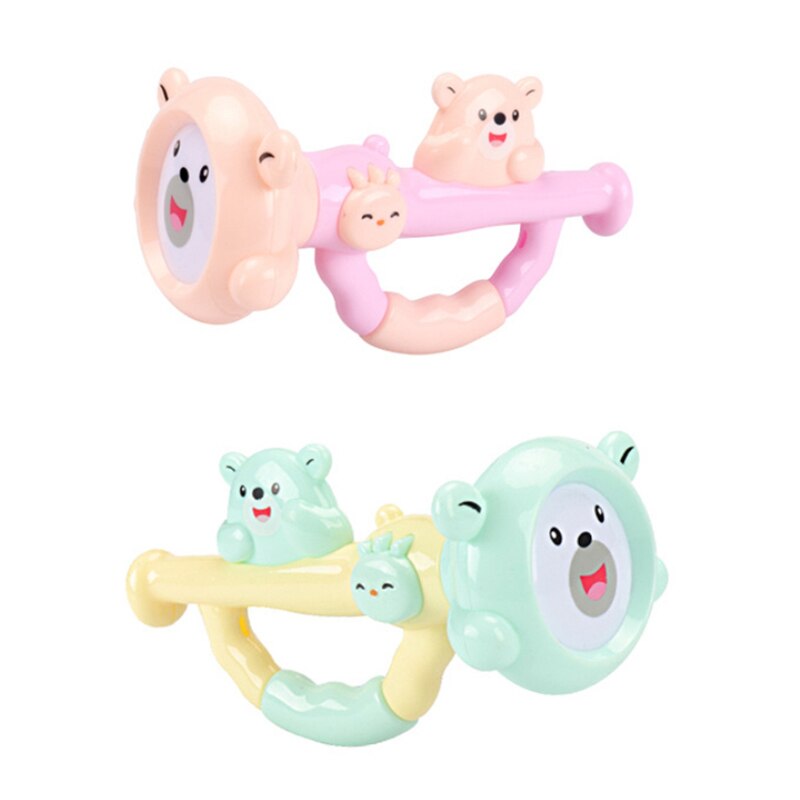 Baby Speelgoed Pasgeboren Hand Rammelaar Baby Puzzel Bel Coax Baby Hand Grip Bell Kleurrijke Regenboog Percussion Musical Party Kids Game: 01 Random Color