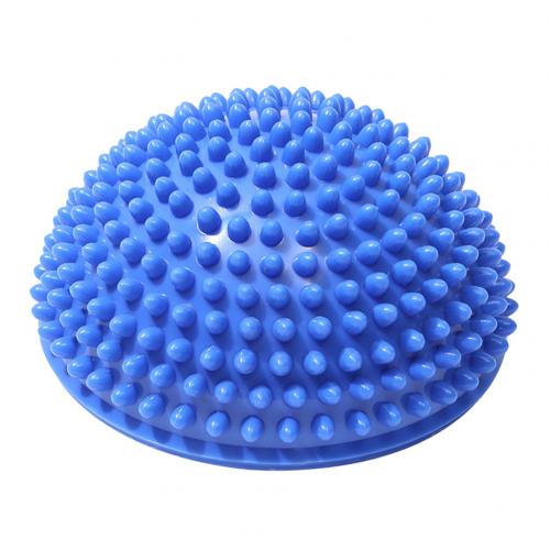 Nyoppustelige halvkugle yogabolde pvc massage fitball øvelser træner balancebold gymnastik pilates sport sundhed fitness: Blå