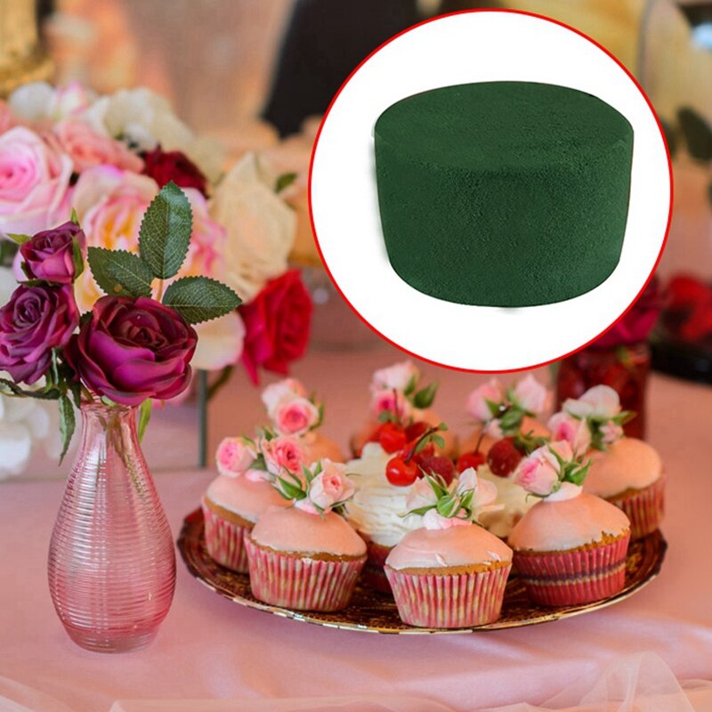 12Pcs/Set DIY Flower Arrangement Kit Green Round Wet Floral Foam Wedding Aisle Flowers Party Decoration