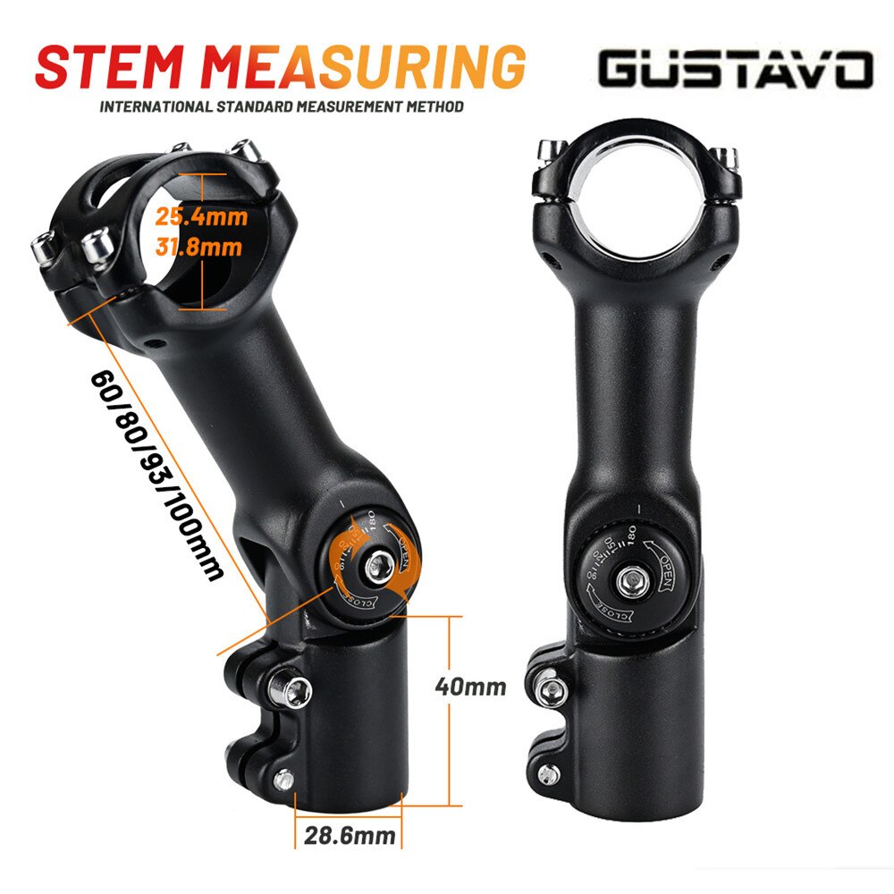 CYSKY Verstelbare voorvork 31,8 60mm/80mm/93mm 0-90 graden verstelbaar MTB voorvork stuur voorvork verstelbaar fiets stuurvoorvork voor mountainbike CYSKY Verstelbare voorvork 31,8 60mm/80mm/93mm 0-90 graden verstelbaar MTB voorvork stuur voorvork verstelbaar fiets stuurvoorvork voor mountainbike