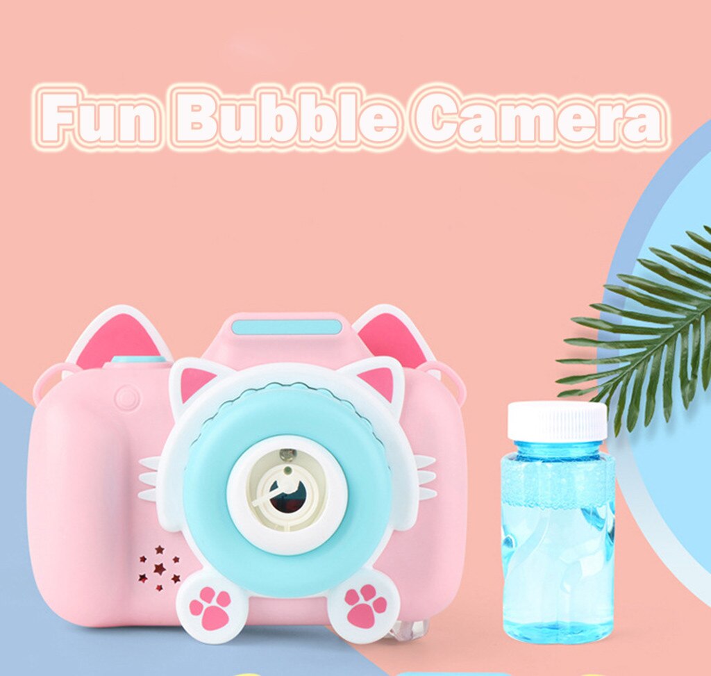Elektronische Muziek Camera Bubble Speelgoed Voor Kinderen Automatische Bubble Blower Machine Zomer Outdoor Zeepbellen Grappige Kinderen Speelgoed C50