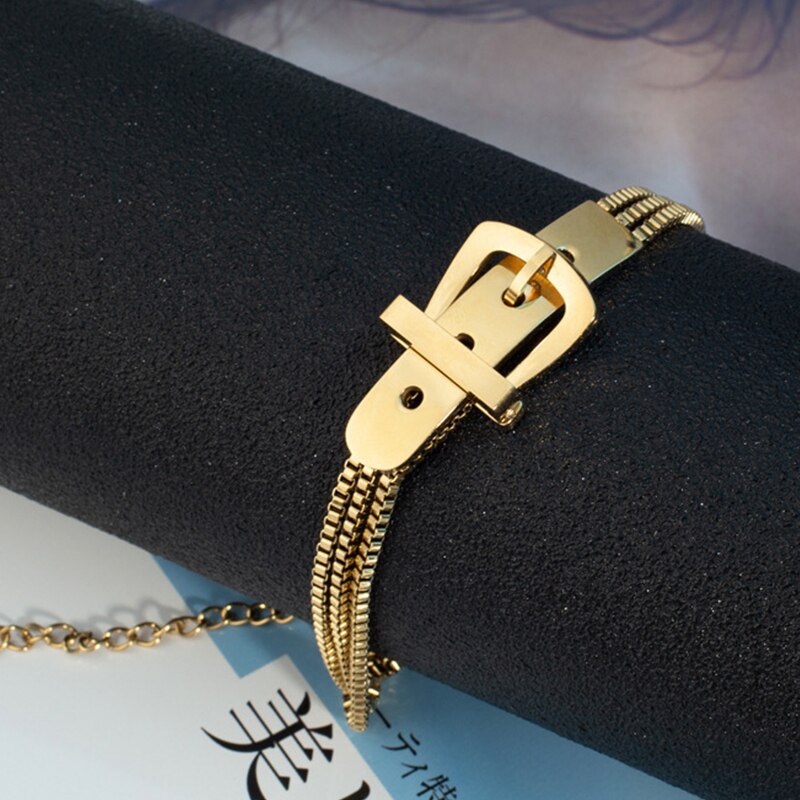 J. Hangke Rustless Roestvrij Staal Armband Voor Vrouwen Werken Partijen Fashiona Accessoires Gouden Sieraden Ketting Armbanden Choker: No.4