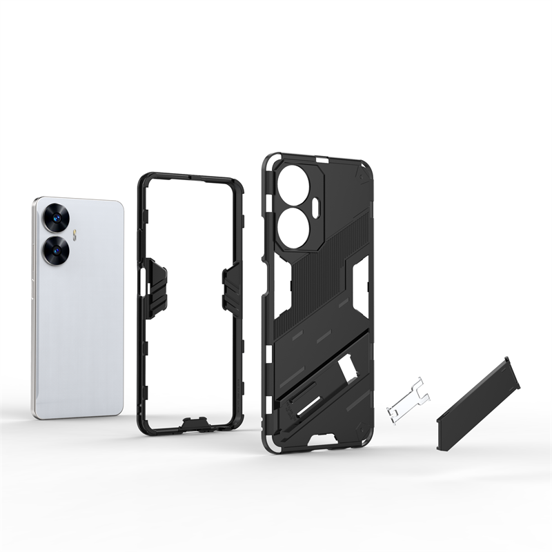 etui na telefon Realmi C55 4G Shockproof Armor magnetyczny uchwyt etui na telefon RealmeC55 Realme C55 C 55 55C 4G RMX3710 6.72" Bck pokrywa