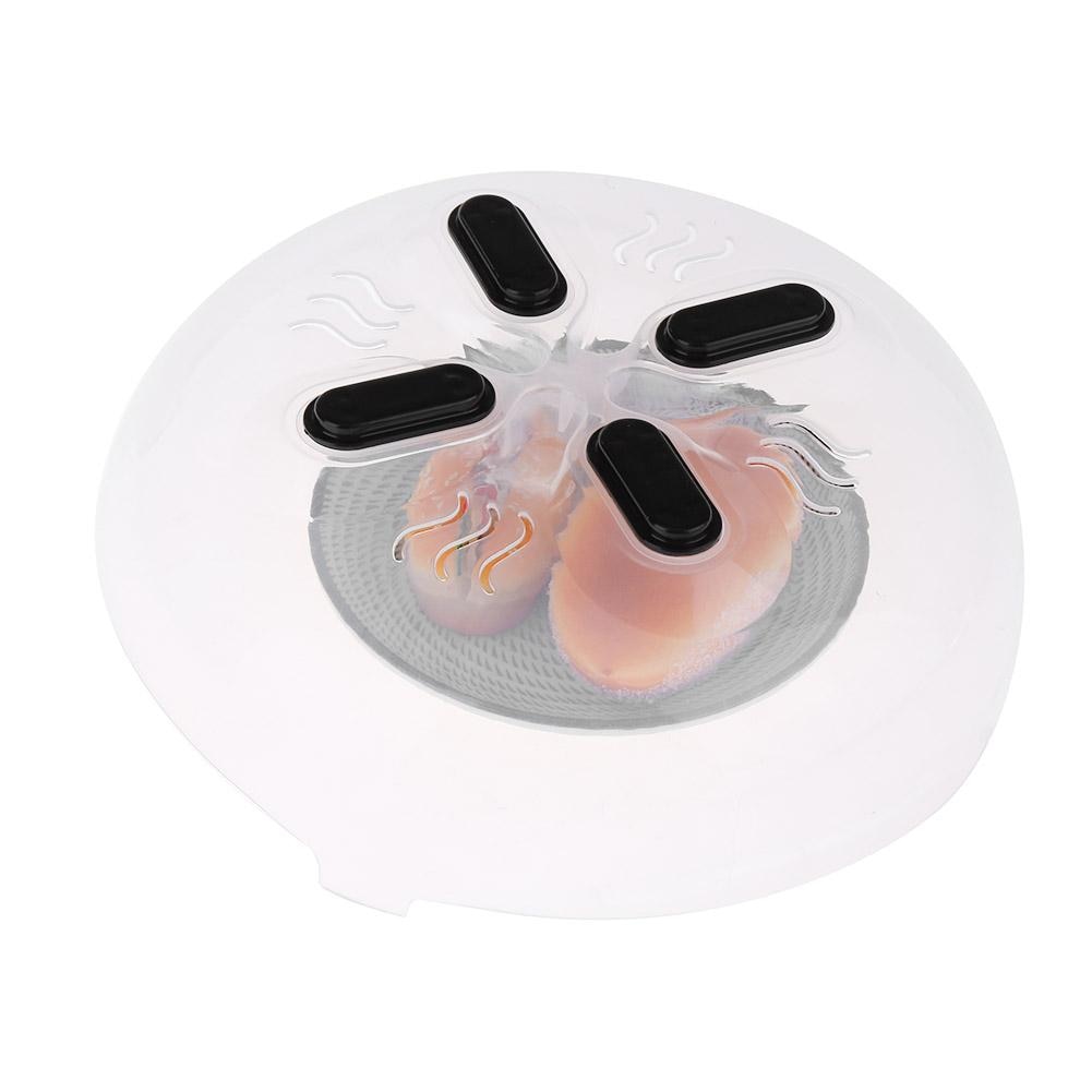 Plastic Microwave Food Anti-Sputtering Cover Kitchen Oven Splatter Guard Food Splatter Guard with Steam Vents Splatter Lid