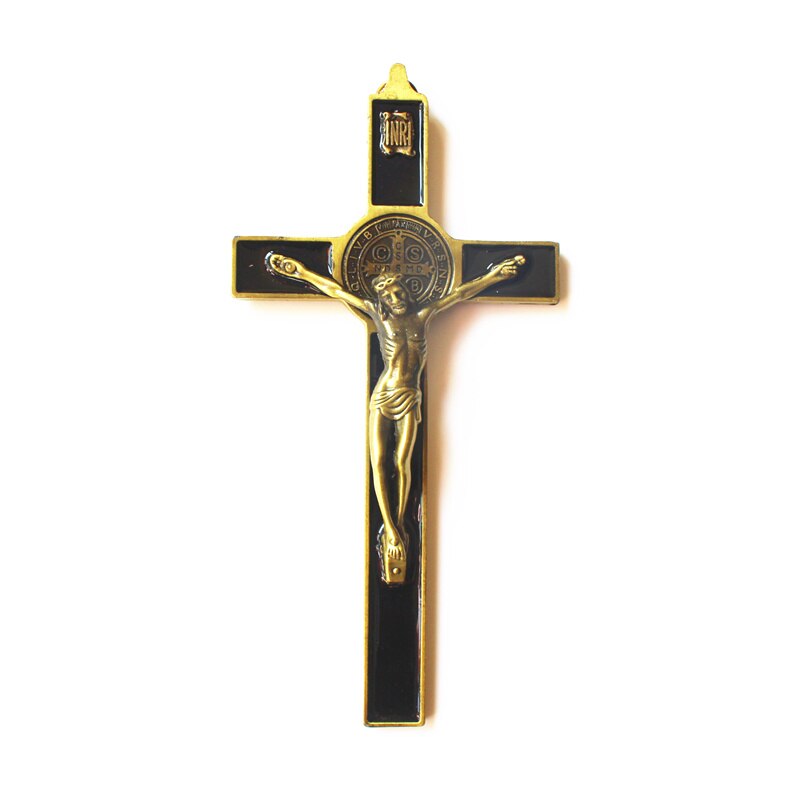 Jesus Ornamenten Christus Christelijke Kruisbeeld Jesus Decoratie Thuis Muur Decor Cross: Donker Kaki