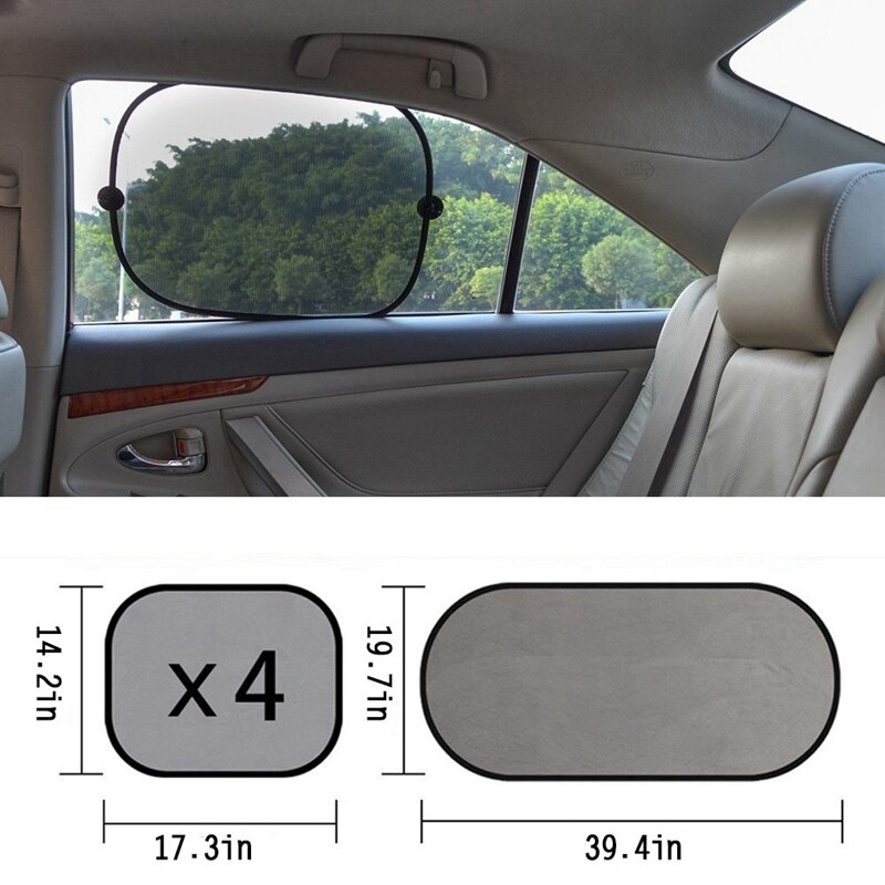 Car Window Shades,5 Pack Car Sun Shade For Side And Rear Window,Spf 30+ Protect Your Kids/Pets In Back Seat,Blocks Over 98% Of H