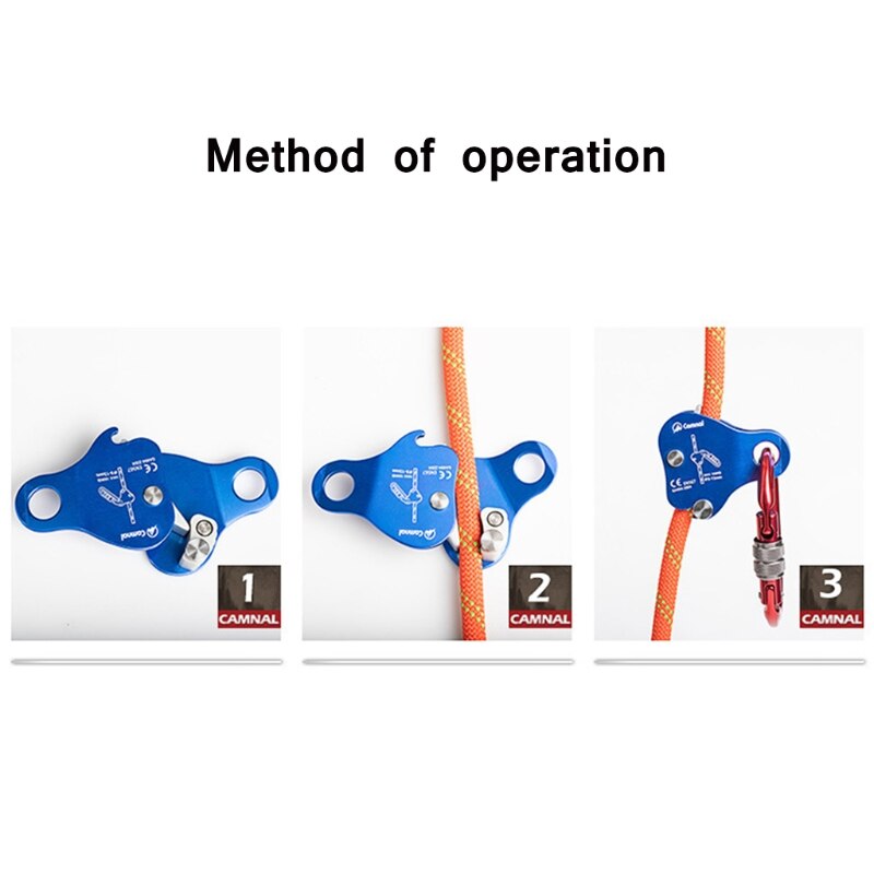 Outdoor Climbing Protector Fall Arrester Prevention Safety Rope Self-Locking Climbing Rope Grip Clamp for Rock Climbing Tree