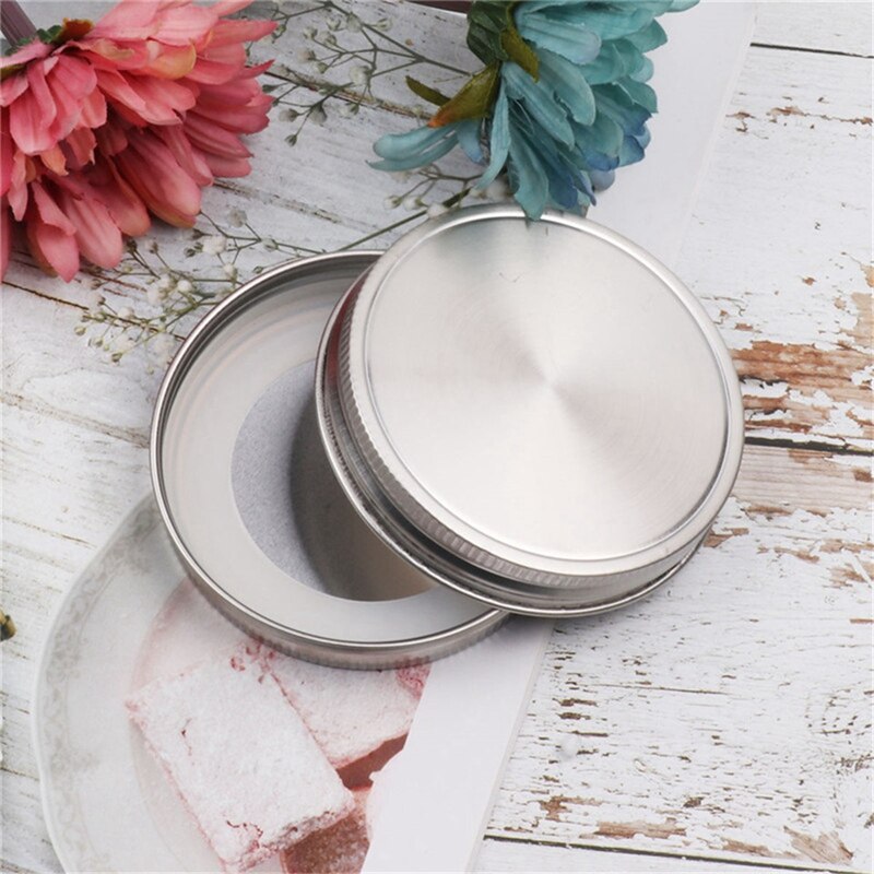 8 sztuk nakrętki na słoiki ze stali nierdzewnej 86Mm szczelna pokrywa z silikonowe pieczątki odporne na przechowywanie stałe czapki szerokie usta