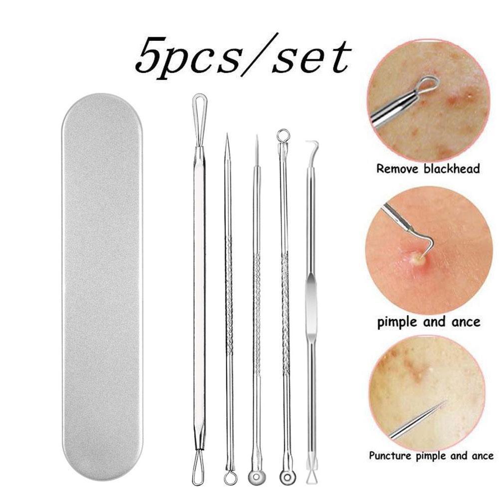 Agujas para quitar espinillas y acné, limpiador de puntos negros, herramientas de belleza para el cuidado de la piel, Unisex, T6E1