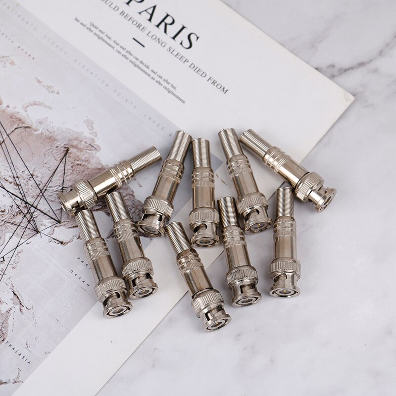 10Pcs BNC Female Connector to Female BNC Male to Male RCA Female BNC Female to RCA Male Adapter Plug for System CCTV Camera