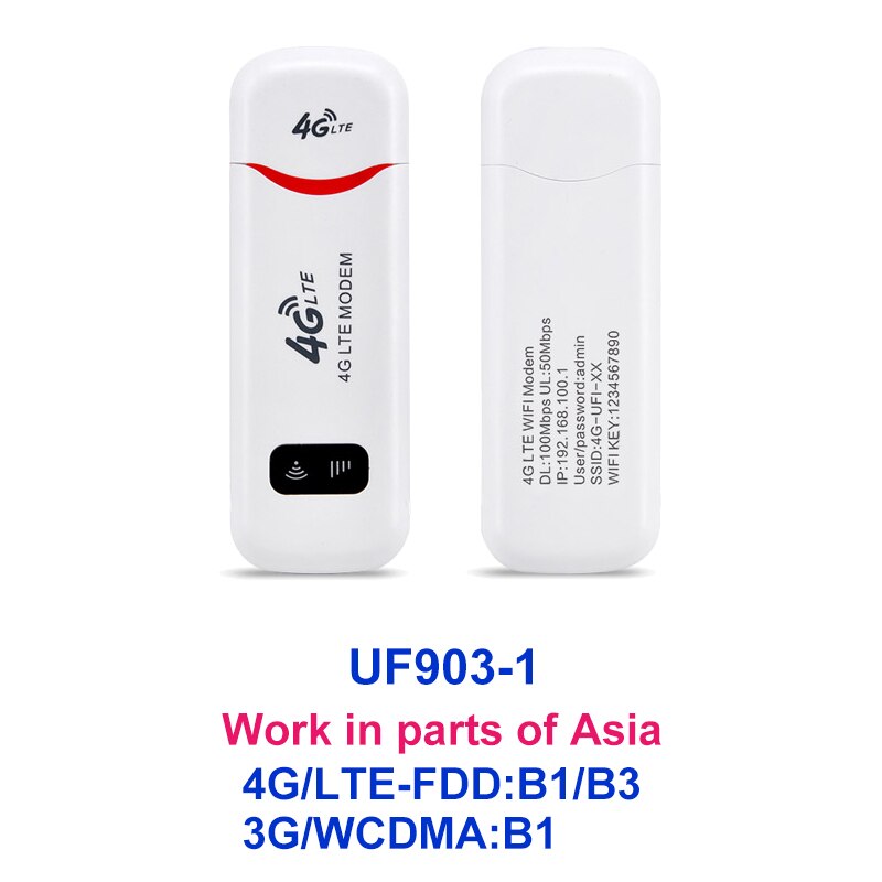 Tianjie 3g wcdma 4g fdd lte usb wifi modem router netværksadapter dongle lomme wifi hotspot wi-fi routere 4g trådløst modem: Uf903-1