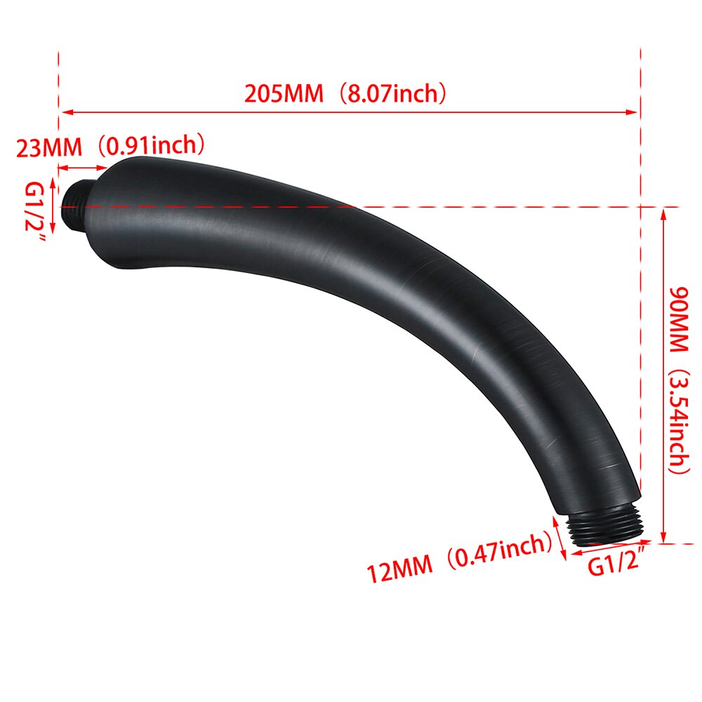 Wall Mounted &amp; Ceiling Mounted Shower Arm Solid Brass Material Matte Black Bathroom Shower Accessories 3 Choice .