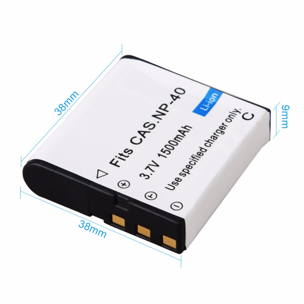 1pc 1500mAh NP-40 Digital Camera Battery for Casio EX-Z30/Z40/Z50/Z55/Z57/Z750 EX-P505/P600/P700 PM200 NP 40 NP40 CNP40 Battery