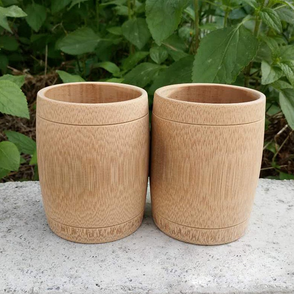 Taza de madera para beber té cerveza Vintage café jugo leche taza de madera cerveza leche Drinkware