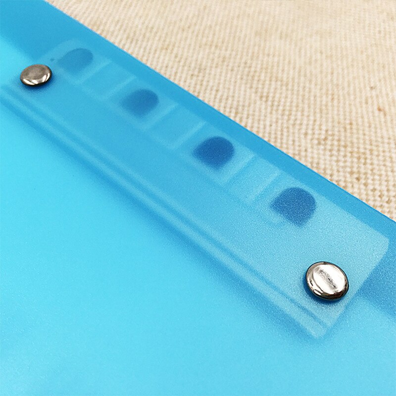 EZONE A4 Transparent File Folder Plastic Candy Color Folder Loose-leaf Clip File Office Paper Storage Bag Office Stationery