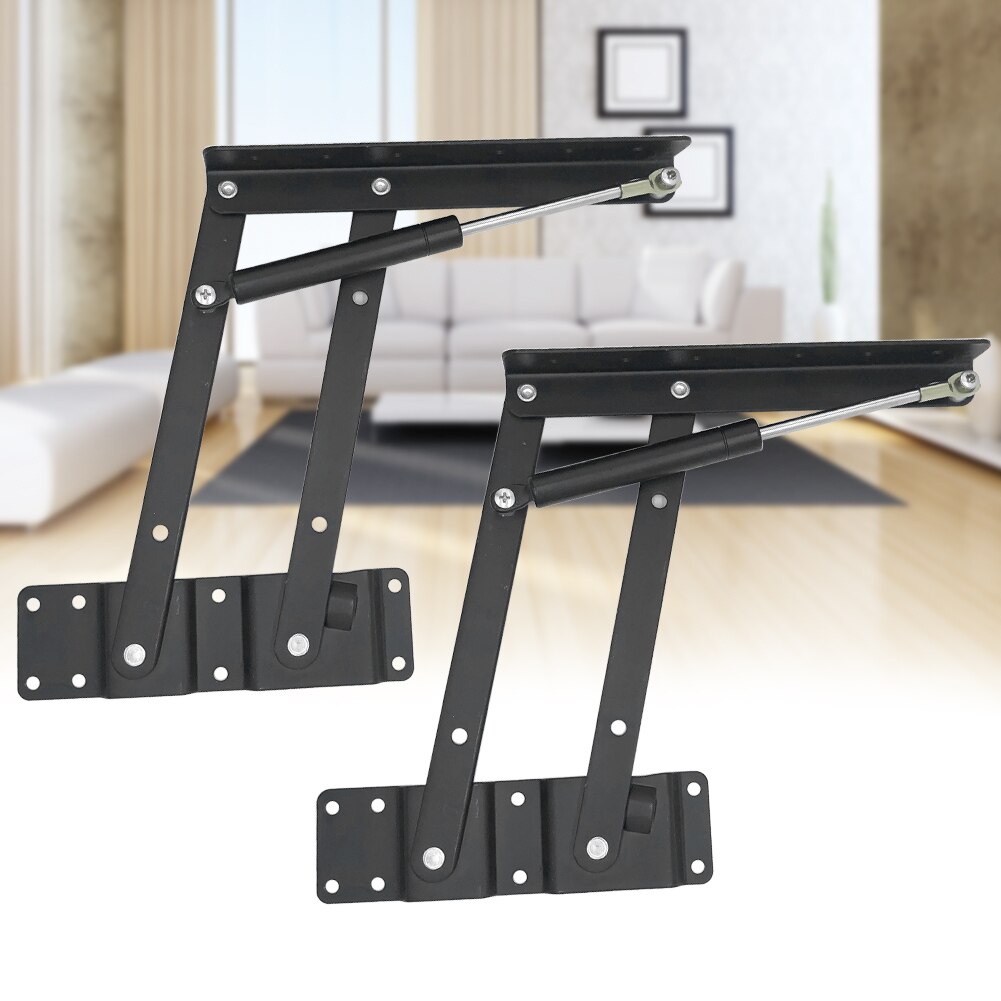 1 paire de matériel de meubles peu encombrant facile à installer tampon hydraulique Table basse cadre de levage maison salon support pliant