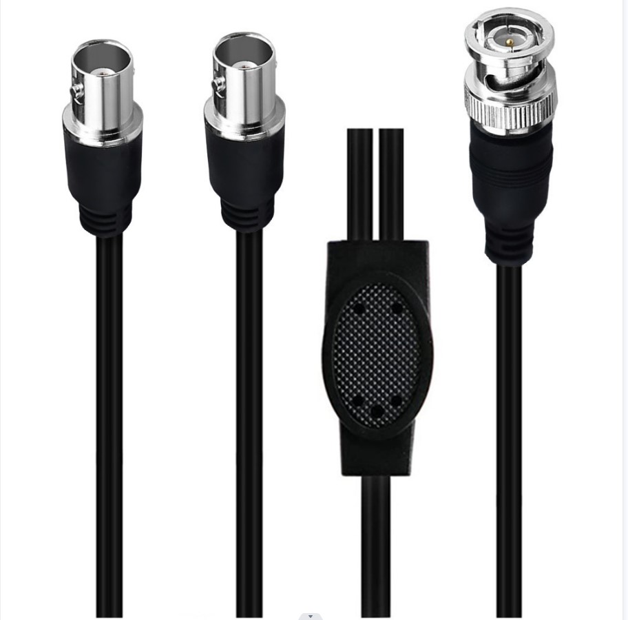 BNC Splitter Cable BNC to Dual BNC Connector Adapter Cable for Cameras and Video Equipment 0.5m: WHITE