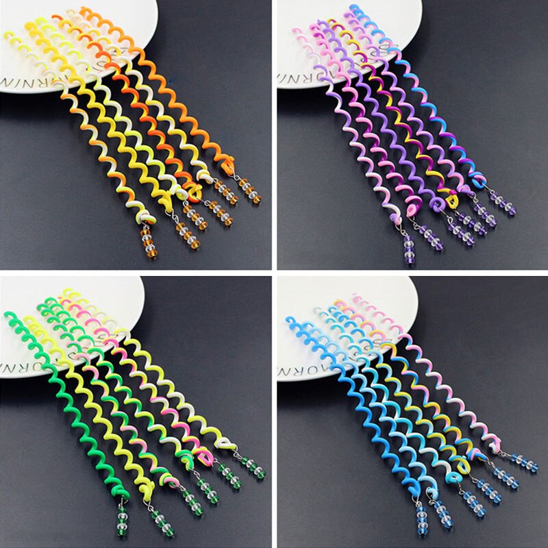 5/6 unids/lote cinta para el pelo para niñas de Color arcoíris bonita banda para el pelo cristal elástico largo bandas para el pelo para Niños Accesorios para el cabello