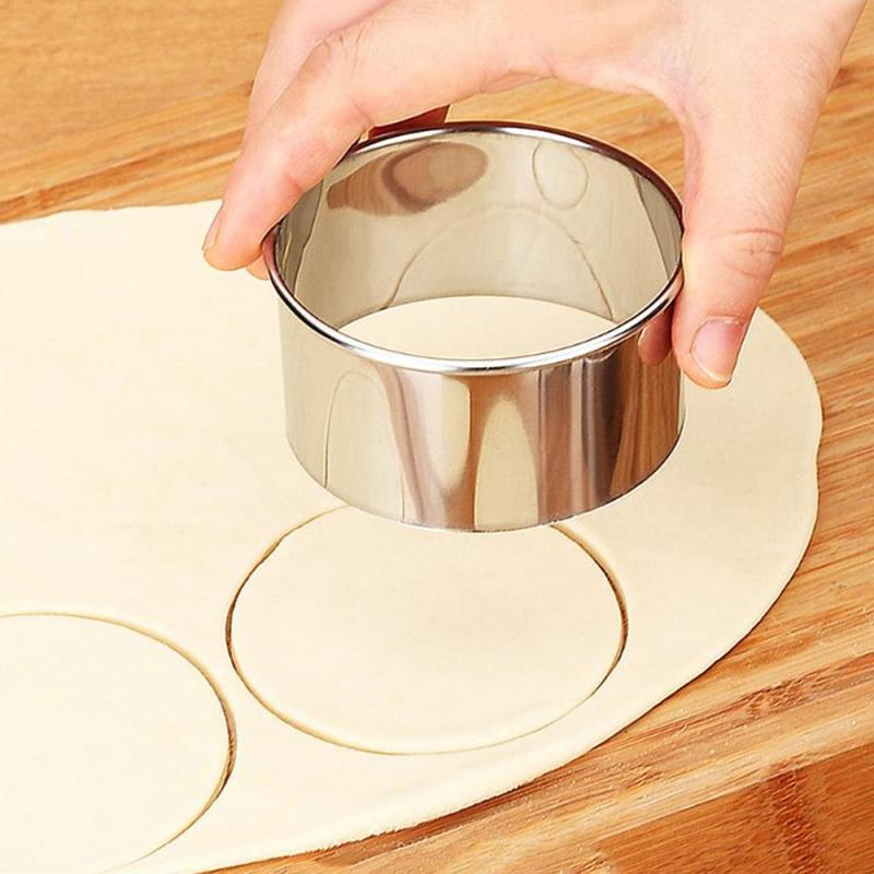 3 st/set runda dumplings omslag formar bakverk deg skärverktyg rostfritt stål dumplings cutter bärbara köksprylar