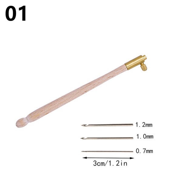 1 Set Embroidery Punch Needle Interchangeable Embroidery Cross Stitch Hoop Crochet Hooks Crochet Tool for Diy: 01