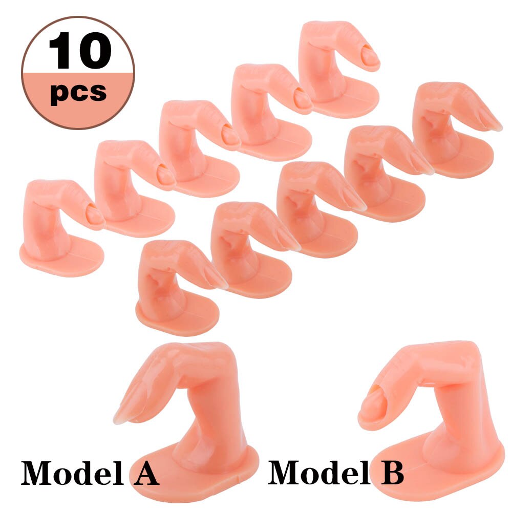 5/10pcs False Nails Finger Practice Model 1pcs Nail Hand Training For Manicure Beauty Nail Tips Flexible Practice Finger Tools: 5pcs A 5pcs B