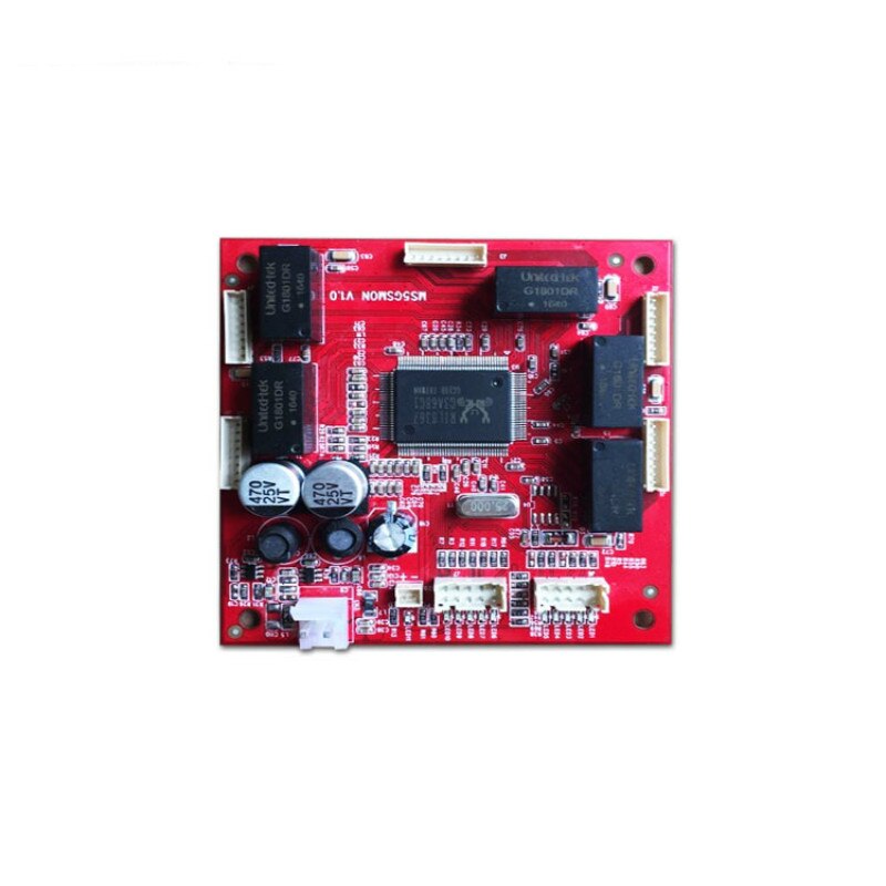 Oem/odm industriële schakelmodule op maat 10/100/1000 mbps gigabit 5 -poorts ethernet schakelmodule pcba-bord