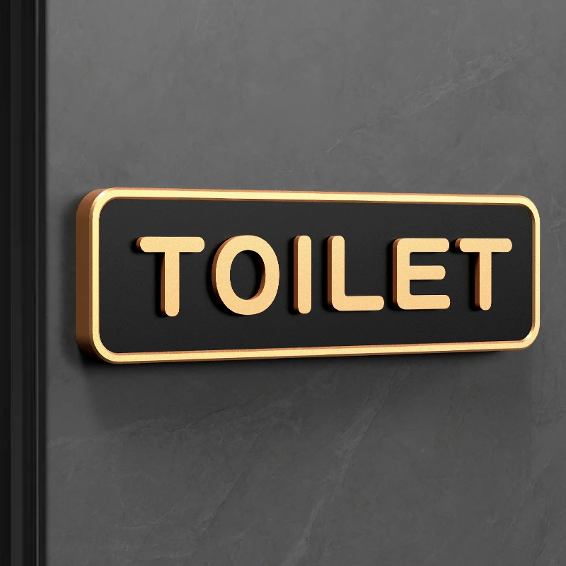 Washroom Signage Toilet Door Sign Bathroom Reminder Sign Acrylic Instruction Guide Sign Toilet Signage Mall Restaurant Hotel: WHITE