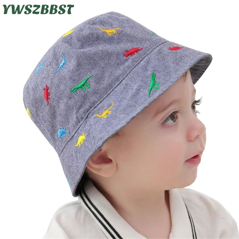 Boné de vaqueiro infantil, boné da moda para bebês, com estampa de dinossauro, chapéu de sol para meninos, verão e outono