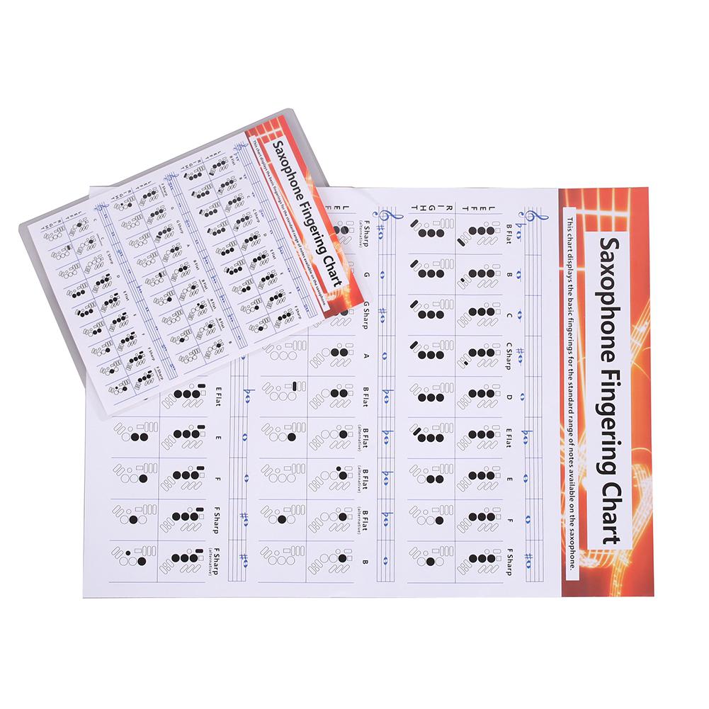 Saxophon Grifftabelle Stabile Beschichtet Papier Musik Akkorde Poster für Lehrer Studenten Liefert