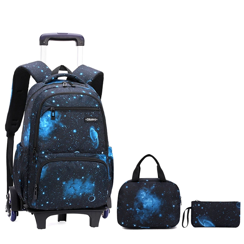 Schoolrugzaktas met wielen Terug naar school Rolling Bags Student-rugzak op wielen voor jongensmeisjes Kinderen Schooltrolleytas: Paars