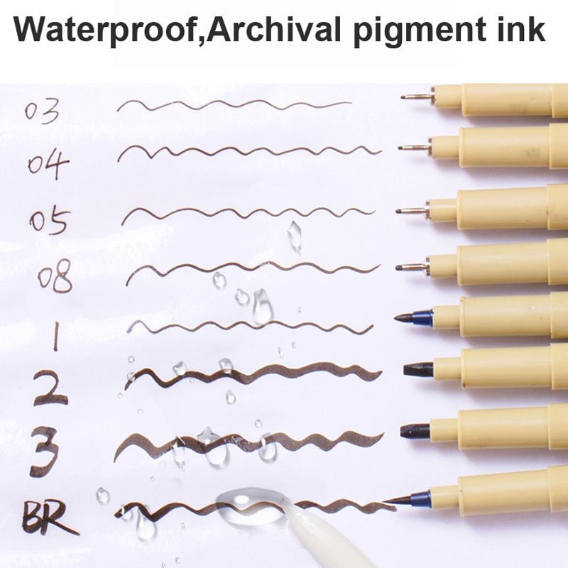 Sakura Pigma Micron 005 fineliner pen Black ink Art 01 02 03 04 05 08 Brush Marker Pigment ink for artist drawing Liner pens