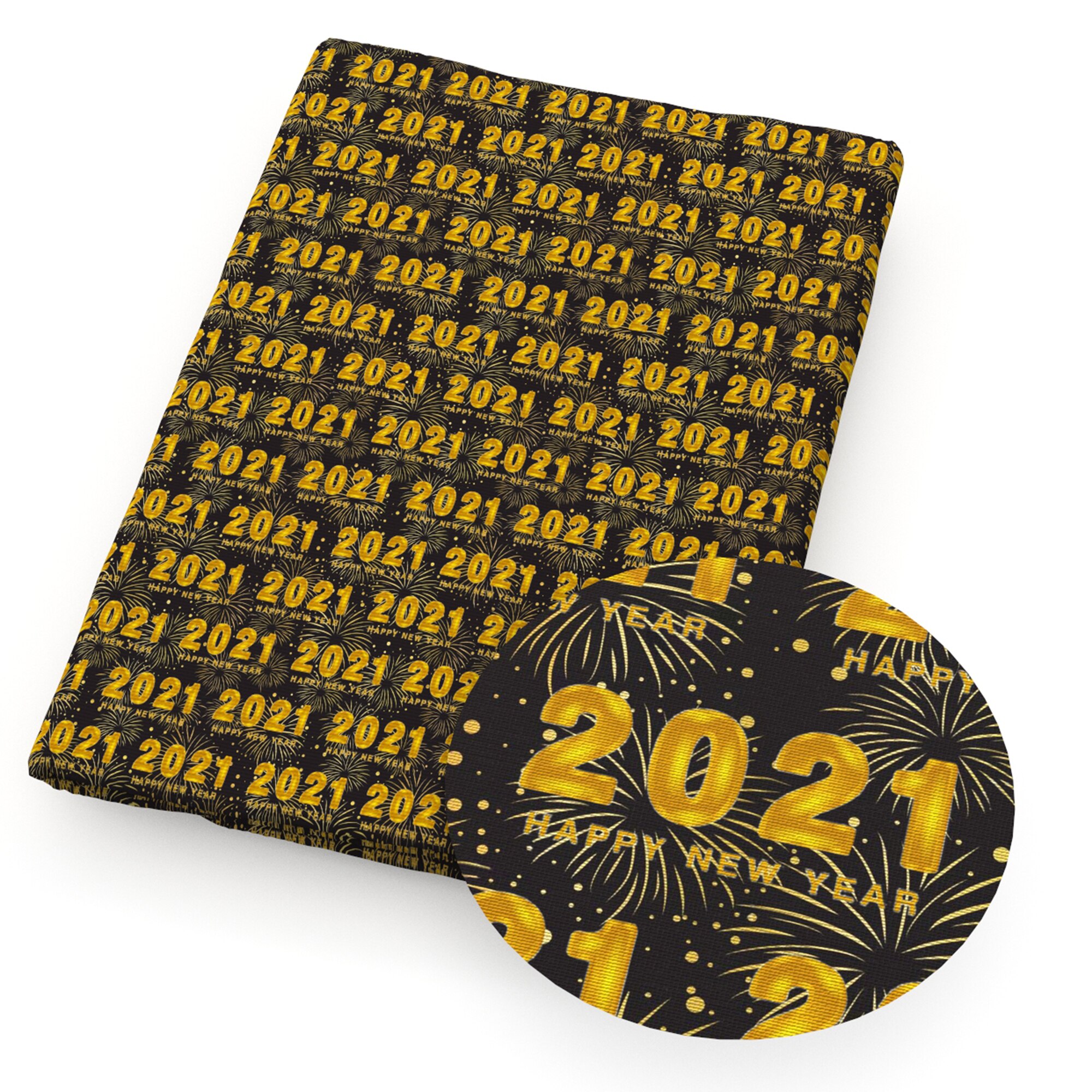 50*145cm Happy Year Printed 100% Cotton Fabric for Tissue Kids Home Textile for Sewing Doll Dress Curtain,1Yc13521: 1117097003