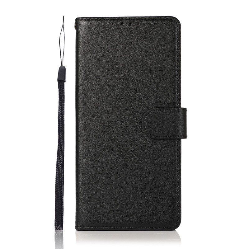 Realme C11 de cuero caso Coque OPPO Realme C11 OPPO caso Realme C 11 cubierta Flip clásico de la carpeta del teléfono casos Fundas: Negro