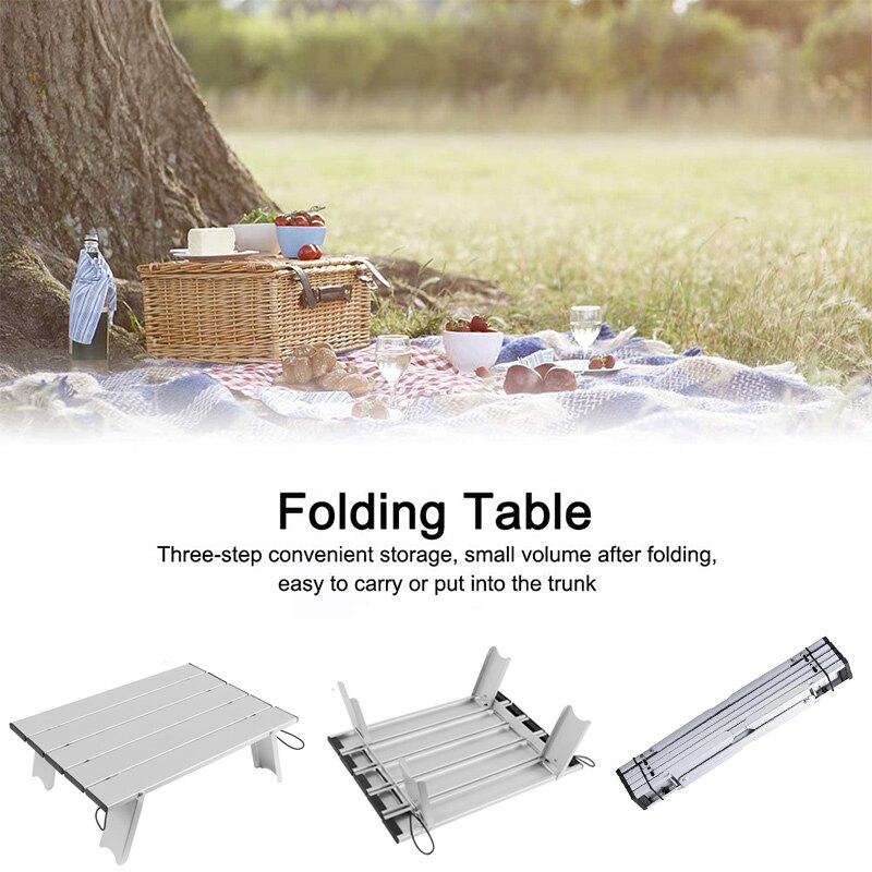 Ultralight Folding Beach Table Aluminum Portable Camping Table
