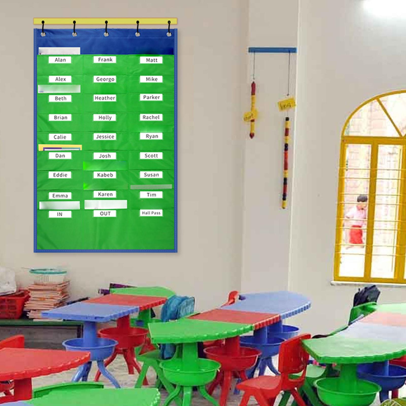 Wall Storage Pocket Charts 27 Pocket File Folder Organizer Door Hanging File Organizer for Classroom School Office Home