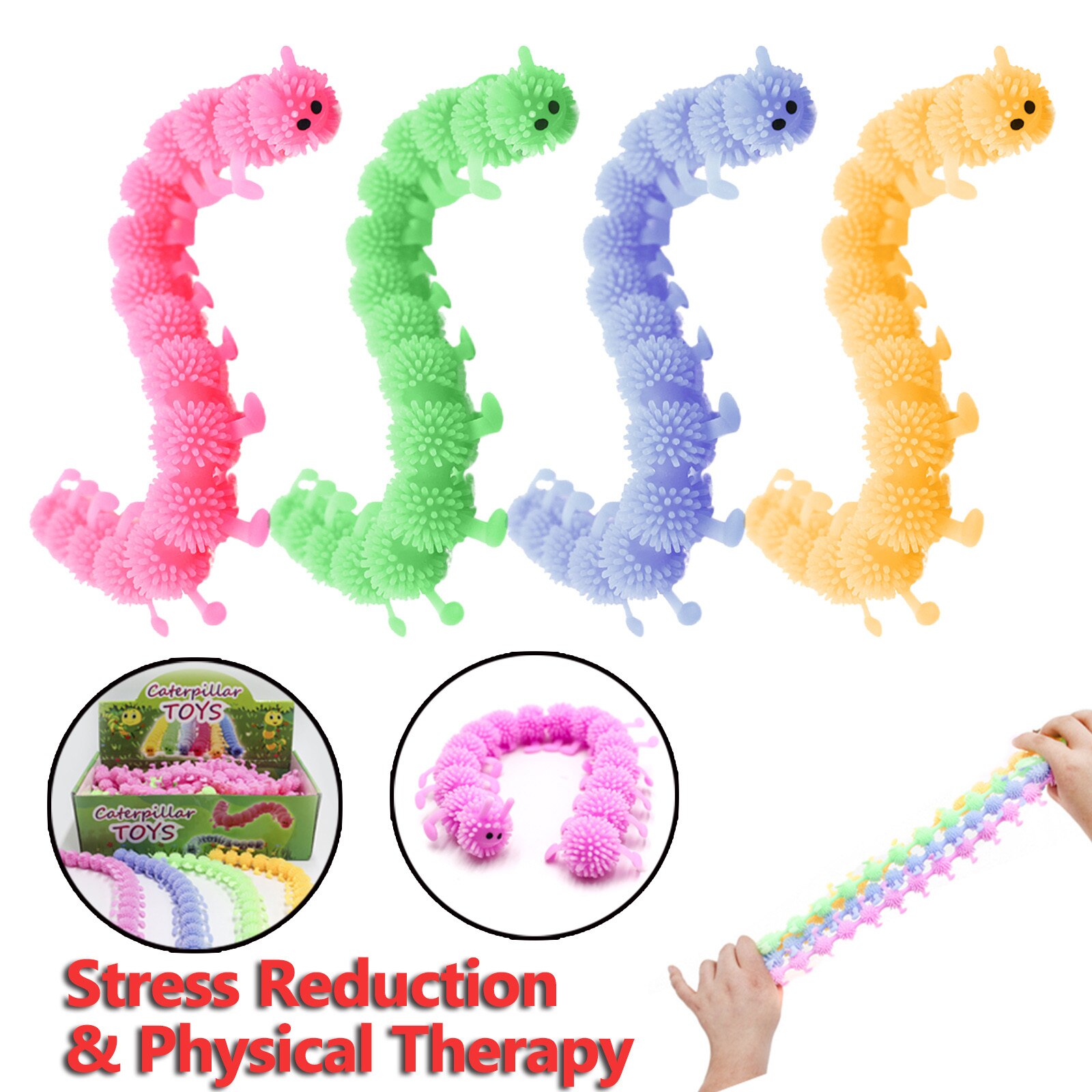 16 Knopen Rups Verlicht Stress Speelgoed Fysiotherapie Releases Stress Kinderen Pop Speelgoed Voor Kid Meisje Jongen