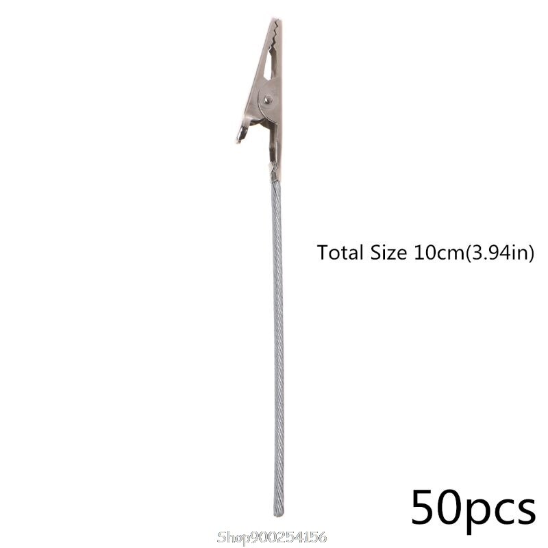 50pcs 4 Inch DIY Craft Wire Clip Card&Note&Picture&Photo&Memo Holder Clips Party Alligator Clamp Clay&Cake D11 20: 10cm