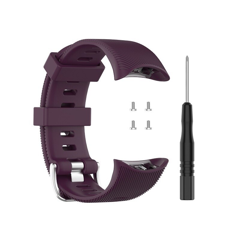 Oryginalny pasek silikonowy do Garmin Forerunner 45/Forerunner 45S/Swim 2 miękki silikonowy regulowany pasek zamienny pasek Garmin Swim 2: Purple / Swim 2