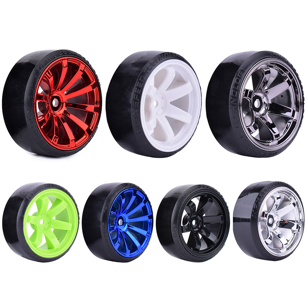 4 Uds 1/10 RC Drift ruedas de carretera neumático de patrón duro para 1/10 Traxxas D4 HSP HPI Sakura TT01 Tamiya Drifting RC accesorios de coche