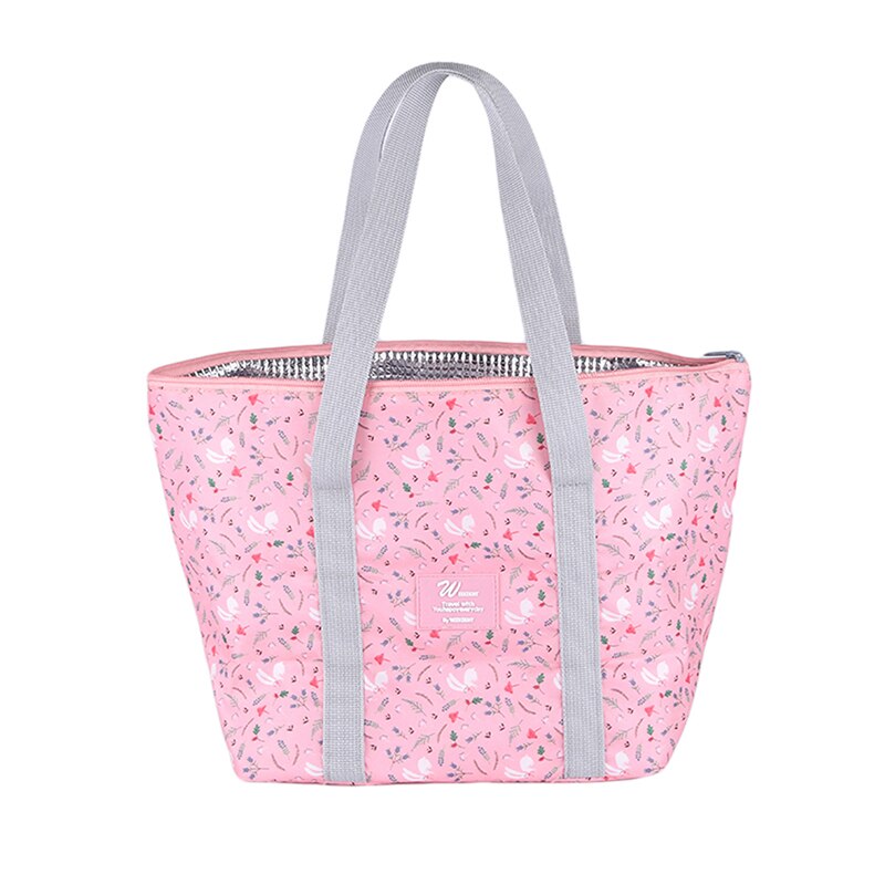 Mode Draagbare Waterdichte Lunch Tas Thermische Voedsel Picknick Inklapbare Lunch Tassen Voor Vrouwen Kids Mannen Cooler Lunchbox Tas: Pink