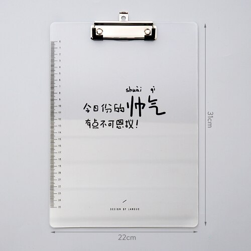 Acrylic Transparent Small Clean Writing Board Splint A4 Folder Board Examination Students Stationery Supplies Filing Products: Other