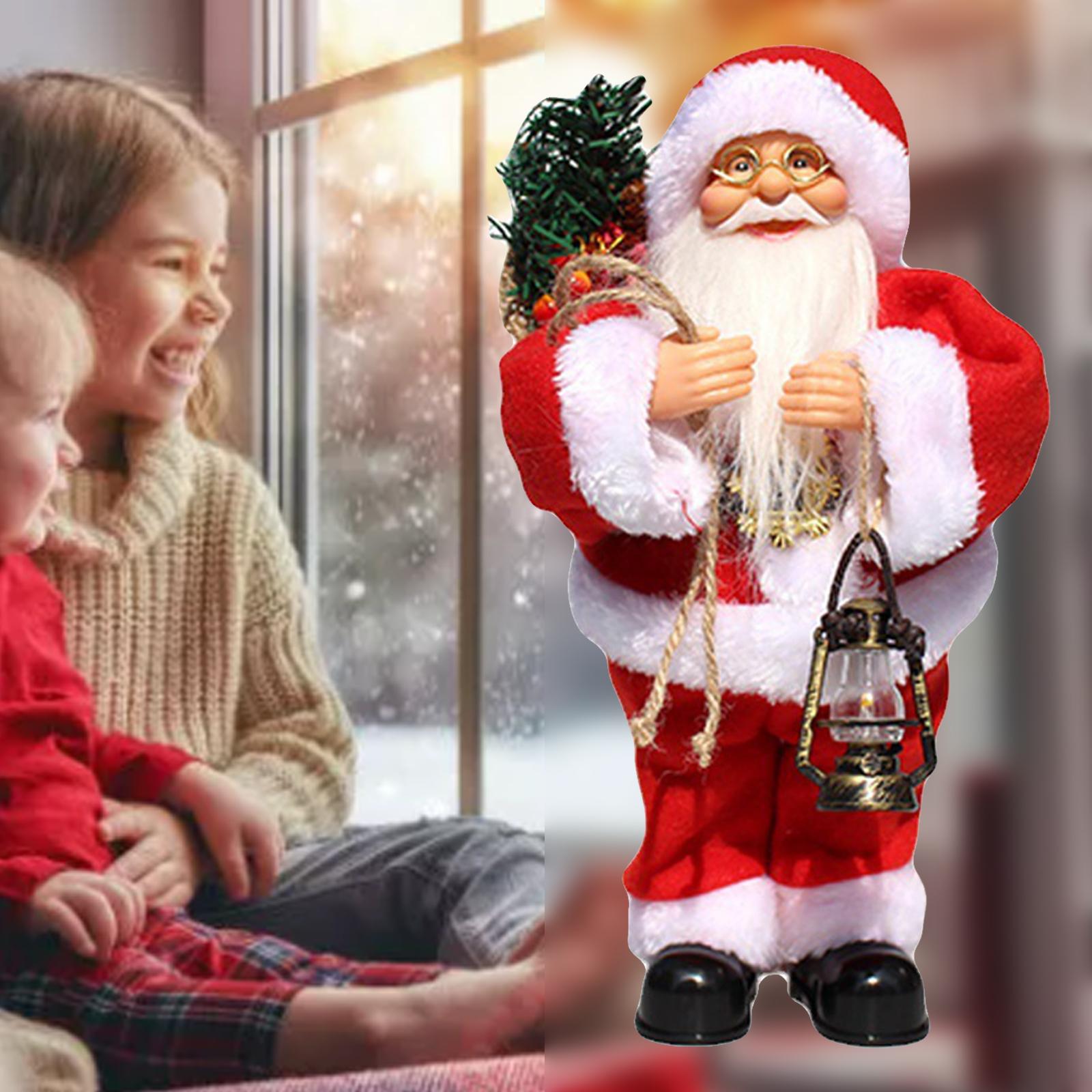 Electric Music Santa Claus Doll Dancing and Singing Song Innovative Electric Santa Claus for Home Indoor Father: Carrying the light